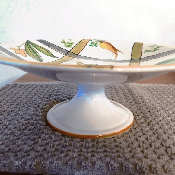 Source Unknown Dining Vintage Italian Hand Painted Pedestal Footed